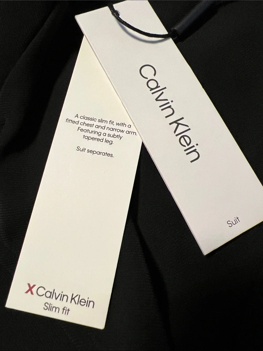Calvin Klein Black Cropped Button-Front Top - Picture 6 of 12